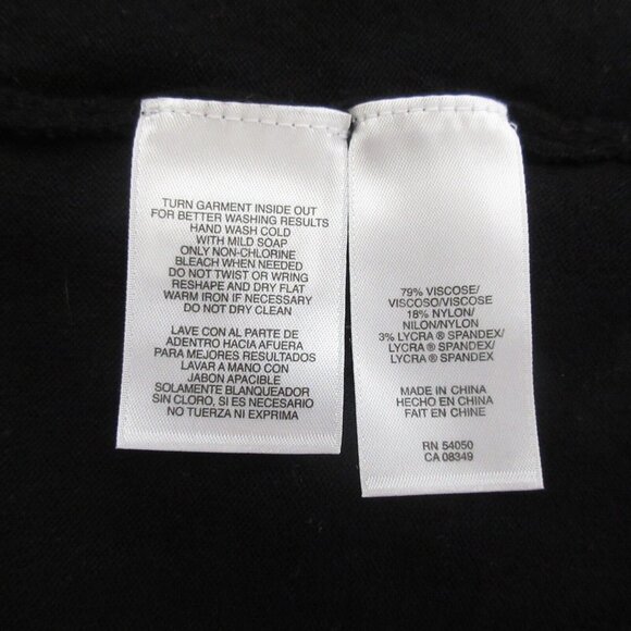 Jones New York Cardigan Sweater Womens Medium Black Silver Chain Open Front Belt - Picture 5 of 9